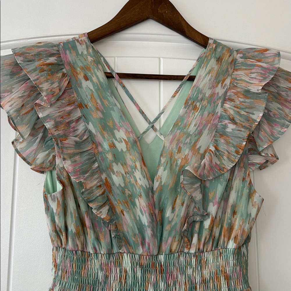Koko & Mason Floral Ruffle Maxi Dress - Picture 7 of 10